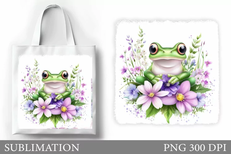 Frog Tote Bag Sublimation. Frog Sublimation