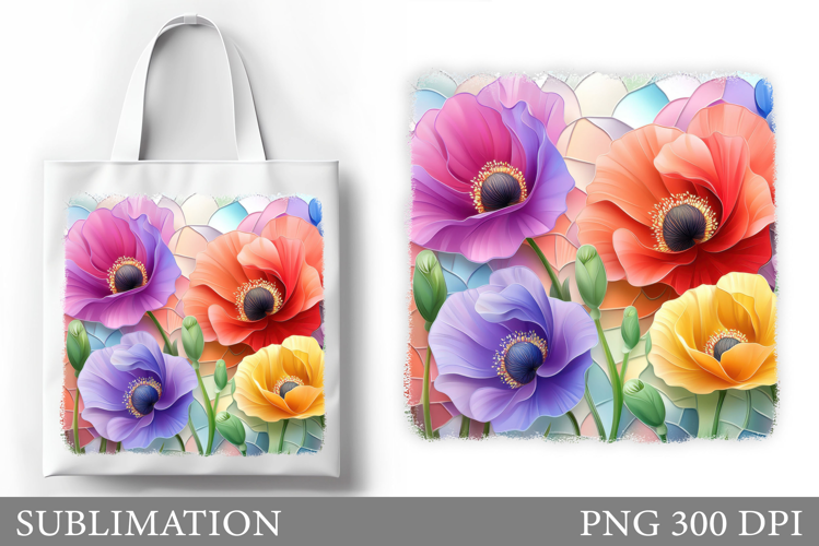 Flowers Tote Bag Sublimation. Flowers Sublimation