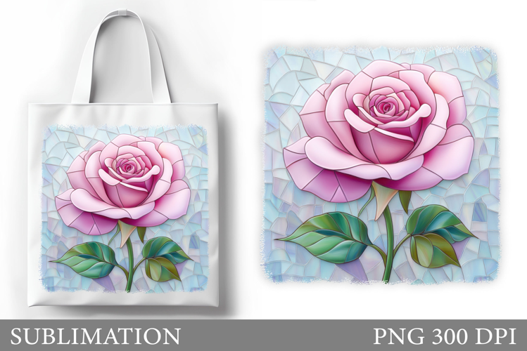 Rose Tote Bag Design. Rose Sublimation