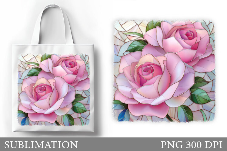 Roses Tote Bag Sublimation. Flowers Sublimation example image 1