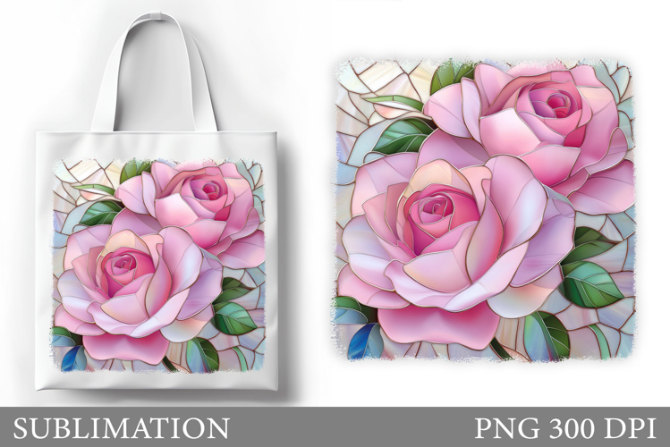 Roses Tote Bag Sublimation. Flowers Sublimation