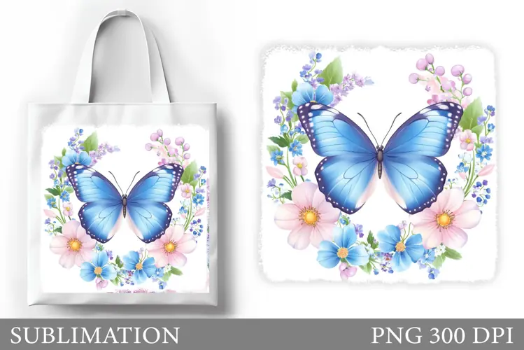 Butterfly Sublimation. Butterfly Tote Bag Design