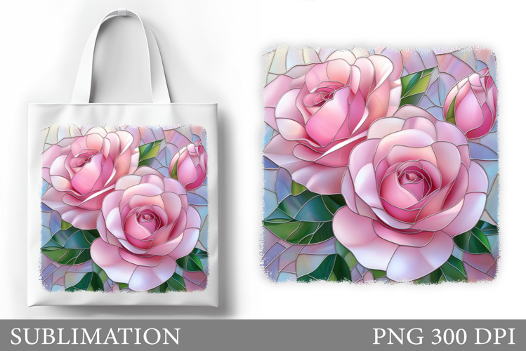 Roses Tote Bag Design. Flowers Roses Sublimation