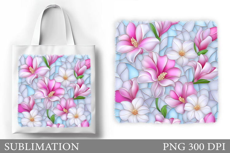 Flowers Tote Bag Sublimation. Flowers Sublimation