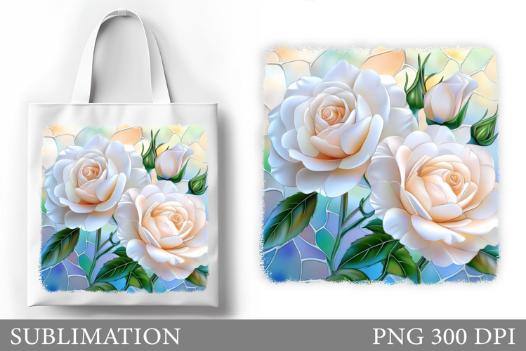 Roses Tote Bag Sublimation. Flowers Sublimation