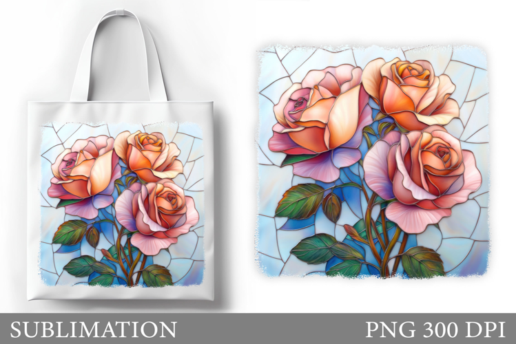 Roses Tote Bag Sublimation. Flowers Sublimation