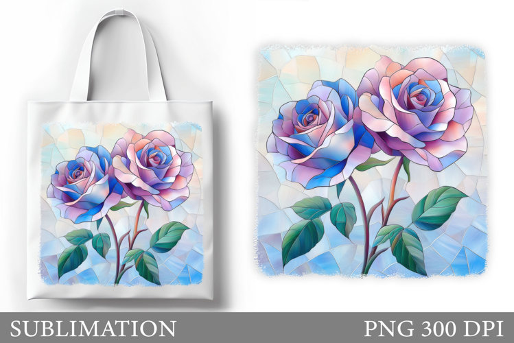Roses Tote Bag Design. Flowers Roses Sublimation