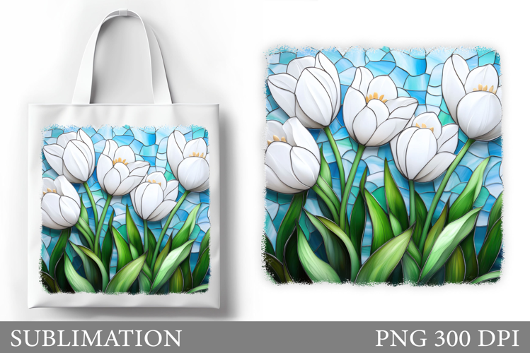 Tulips Tote Bag Design. Floral Tote Bag Sublimation