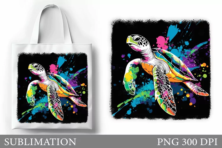 Turtle Tote Bag Sublimation. Sea Sublimation