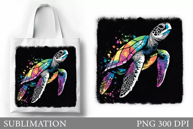 Sea Turtle Tote Bag Sublimation. Turtle Sublimation