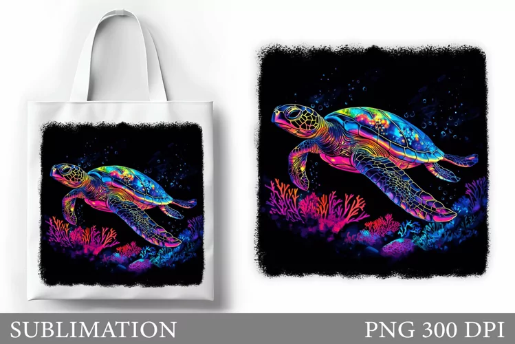 Turtle Tote Bag Sublimation. Sea Sublimation