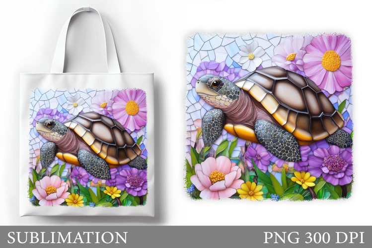 Turtle Tote Bag Design. Turtle Sublimation