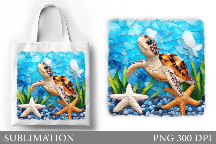 Sea Turtle Tote Bag Sublimation. Turtle Sublimation