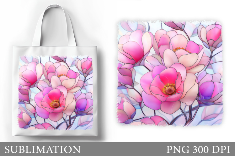 Flowers Tote Bag Sublimation. Flowers Sublimation