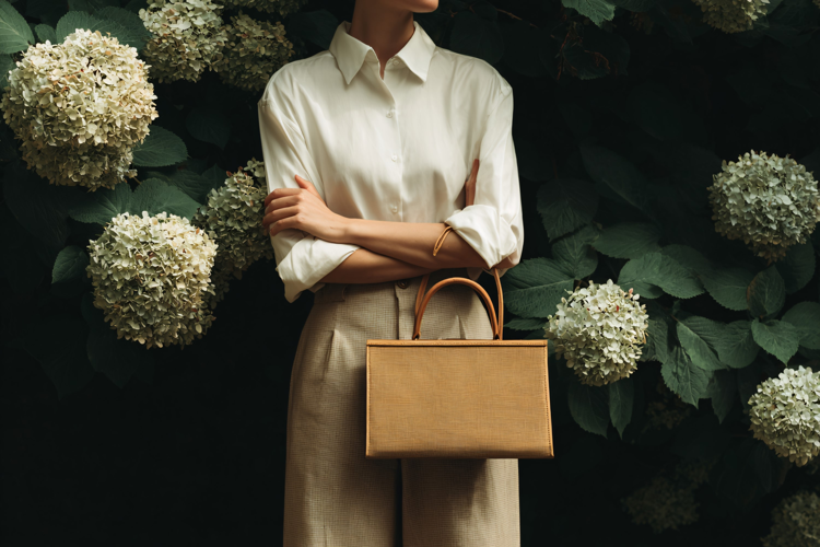 Woman Holding Canvas Tote Bag