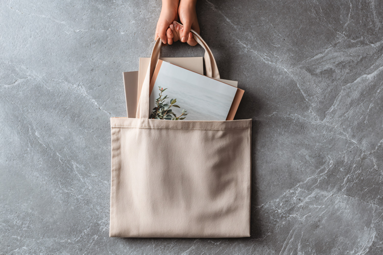Cotton Canvas Tote Bag for Daily Shopping Lifestyle