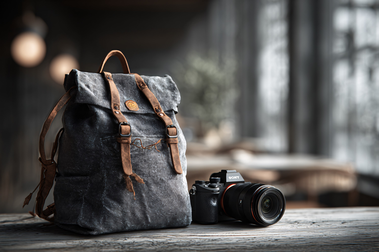 Canvas Backpack Sunlight Display