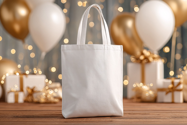 White Canvas Tote Bag Branding Mockup