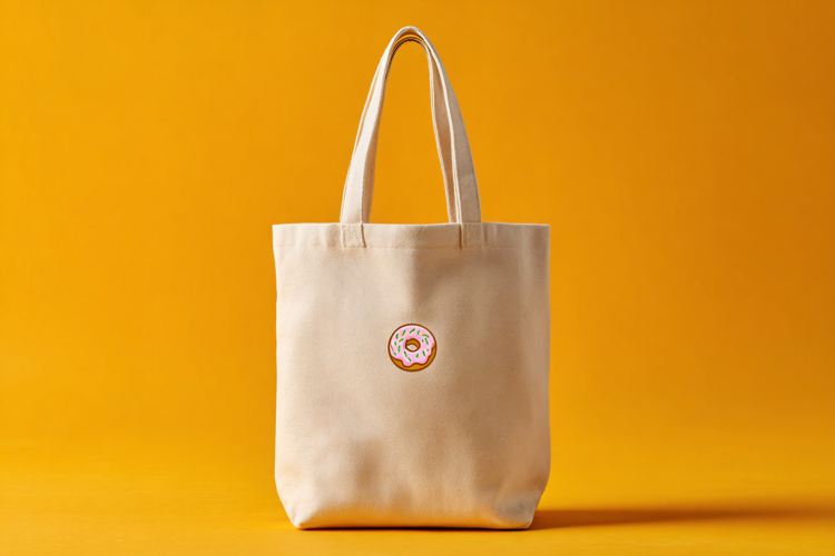 Canvas Tote Bag Hanging on Wall Display