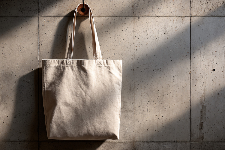 Eco Canvas Shopper Hanging on Wall