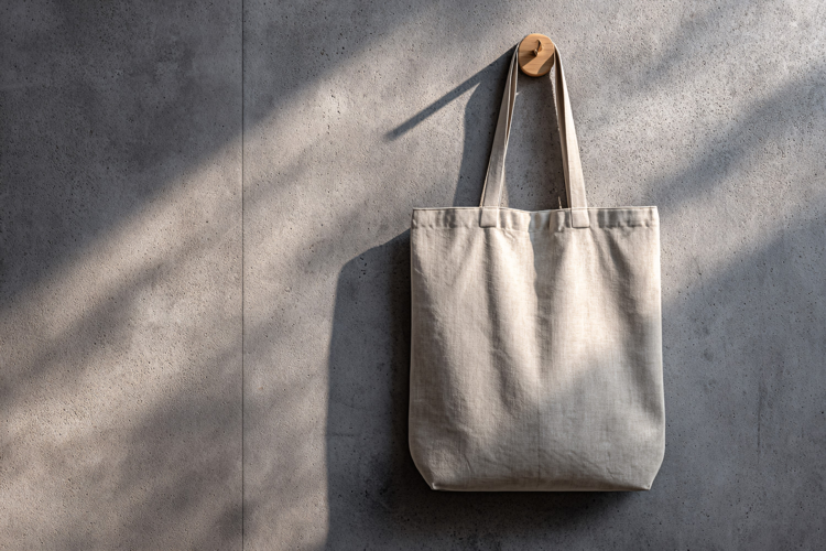 Woman Carrying Canvas Tote Bag Outdoors