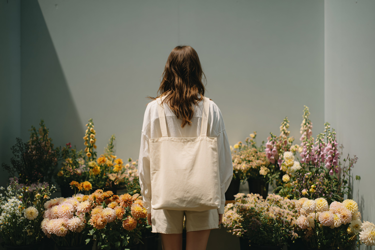 Sustainable Canvas Tote Bag Lifestyle