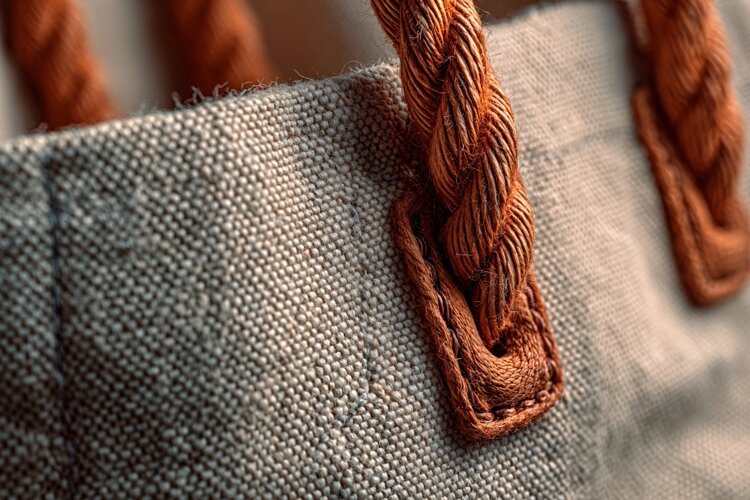 Linen Tote Bag with Rope Handles example image 1
