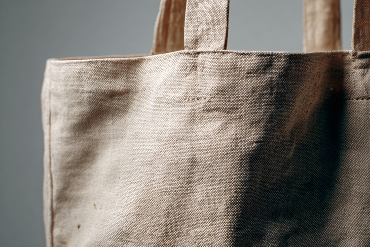 Beige Canvas Tote Bag Branding Mockup