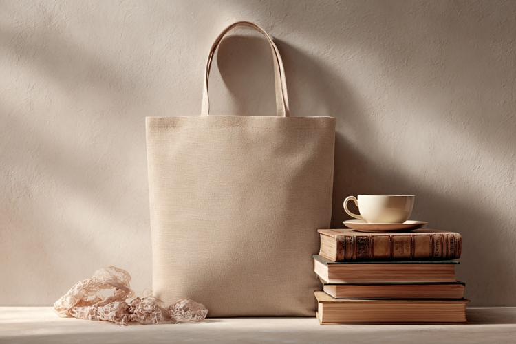 Canvas Shopping Bag Coffee Mockup