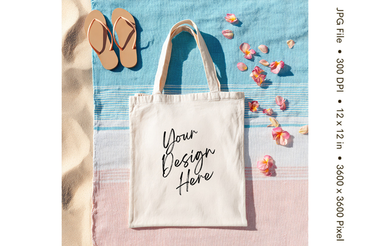 Canvas Tote Bag Mockup Shopping Bag White Natural Blank_102