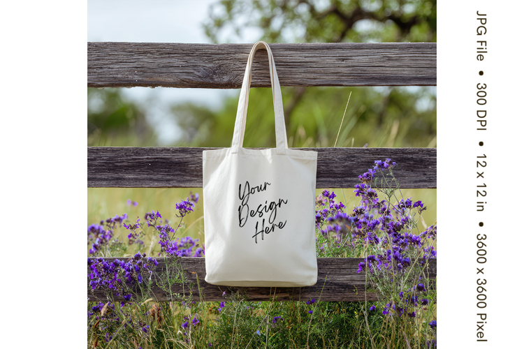 Canvas Tote Bag Mockup Shopping Bag White Natural Blank_112