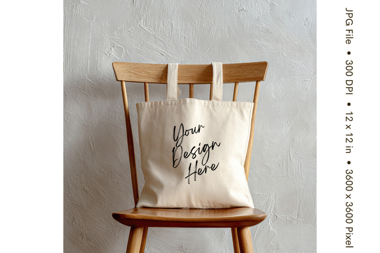 Canvas Tote Bag Mockup Shopping Bag White Natural Blank_203