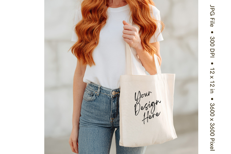 Canvas Tote Bag Mockup Shopping Bag White Natural Blank_224