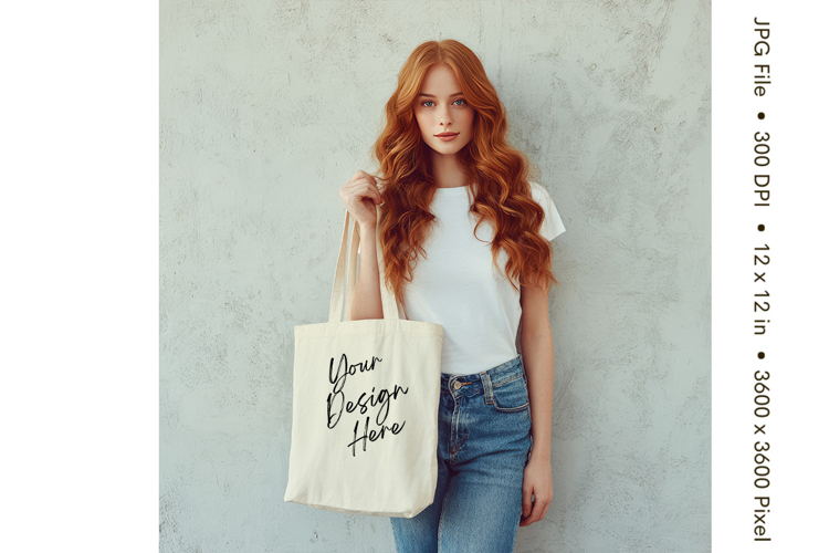 Canvas Tote Bag Mockup Shopping Bag White Natural Blank_225