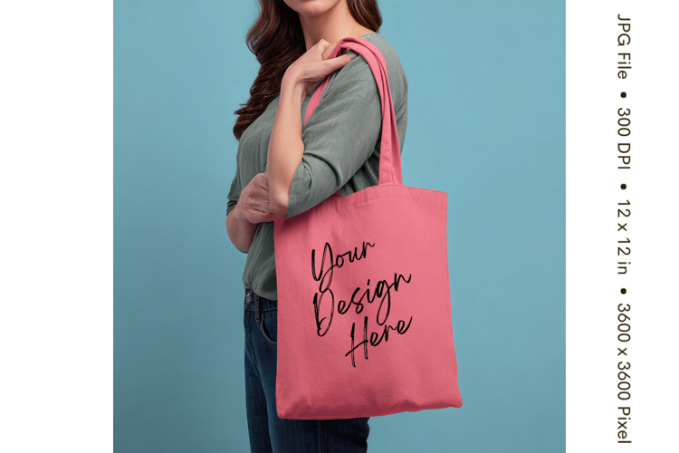 Canvas Tote Bag Mockup Shopping Bag White Natural Blank_72
