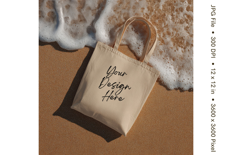 Canvas Tote Bag Mockup Shopping Bag White Natural Blank_92