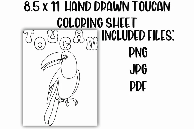 Toucan Kids Coloring Sheet