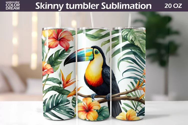 Toucan Tumbler Wrap | Tropical Summer Tumbler