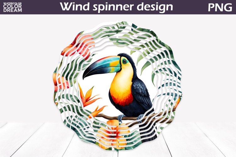Toucan Wind Spinner | Tropical Summer Wind Spinner example image 1