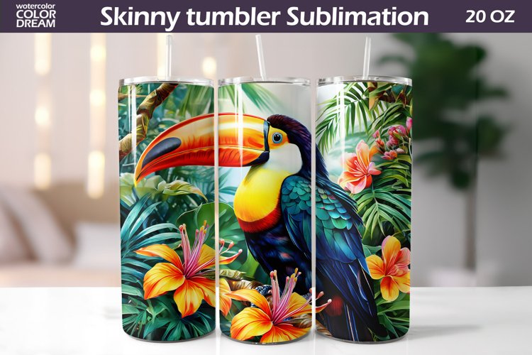 Toucan Tumbler Wrap | Tropical Summer Tumbler