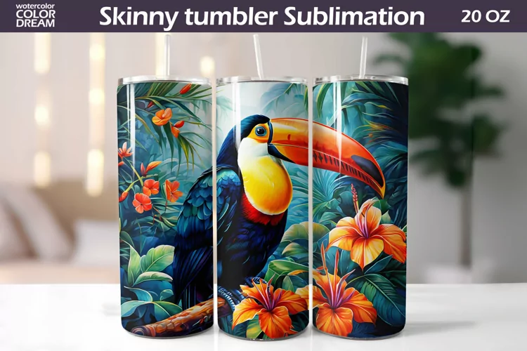 Toucan Tumbler Wrap | Tropical Summer Tumbler