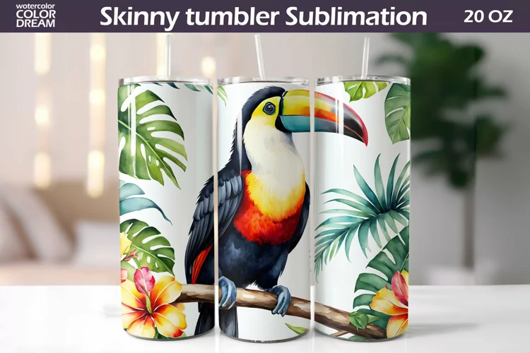 Toucan Tumbler Wrap | Tropical Summer Tumbler