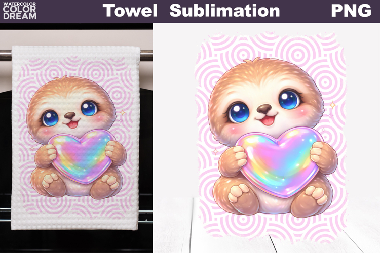 Cute Animal Heart Towel | Valentines Day Towel