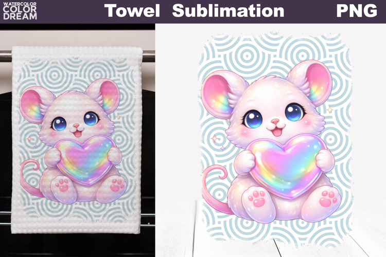 Cute Animal Heart Towel | Valentines Day Towel