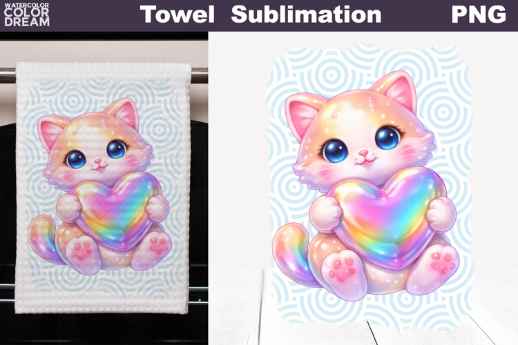 Cute Animal Heart Towel | Valentines Day Towel