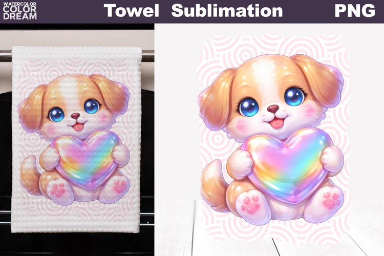 Cute Animal Heart Towel | Valentines Day Towel