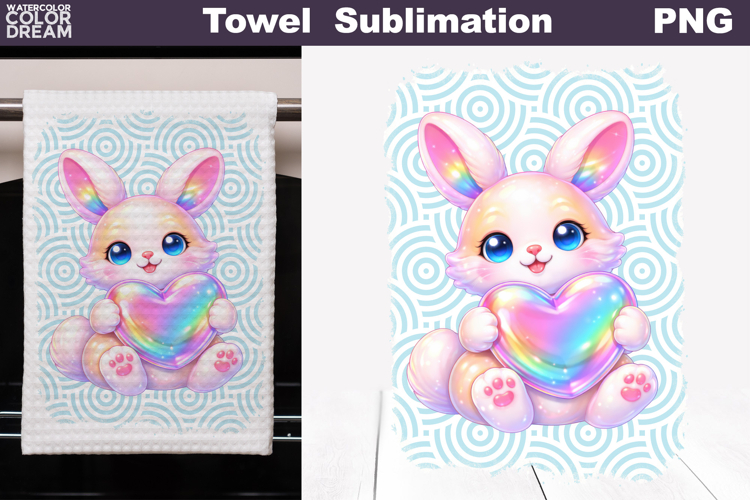 Cute Animal Heart Towel | Valentines Day Towel