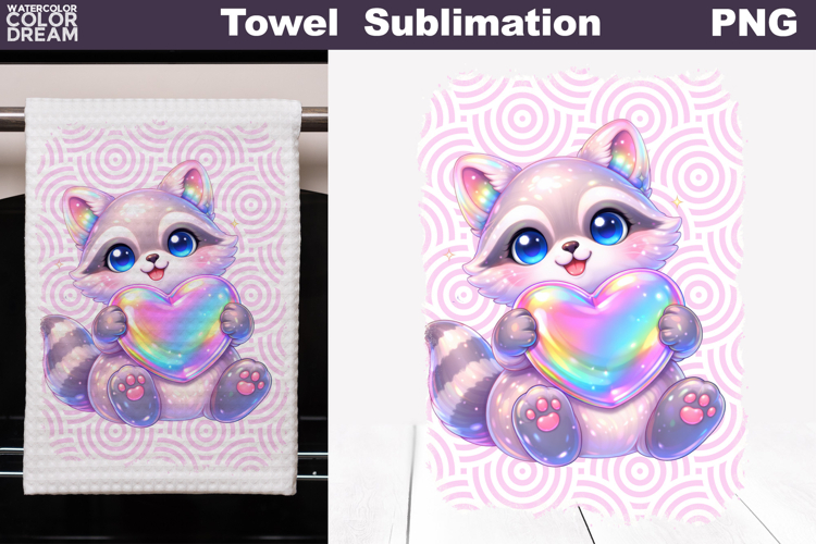 Cute Animal Heart Towel | Valentines Day Towel