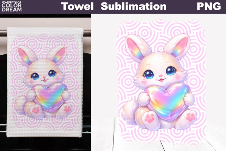 Cute Animal Heart Towel | Valentines Day Towel