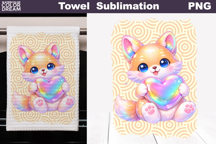 Cute Animal Heart Towel | Valentines Day Towel